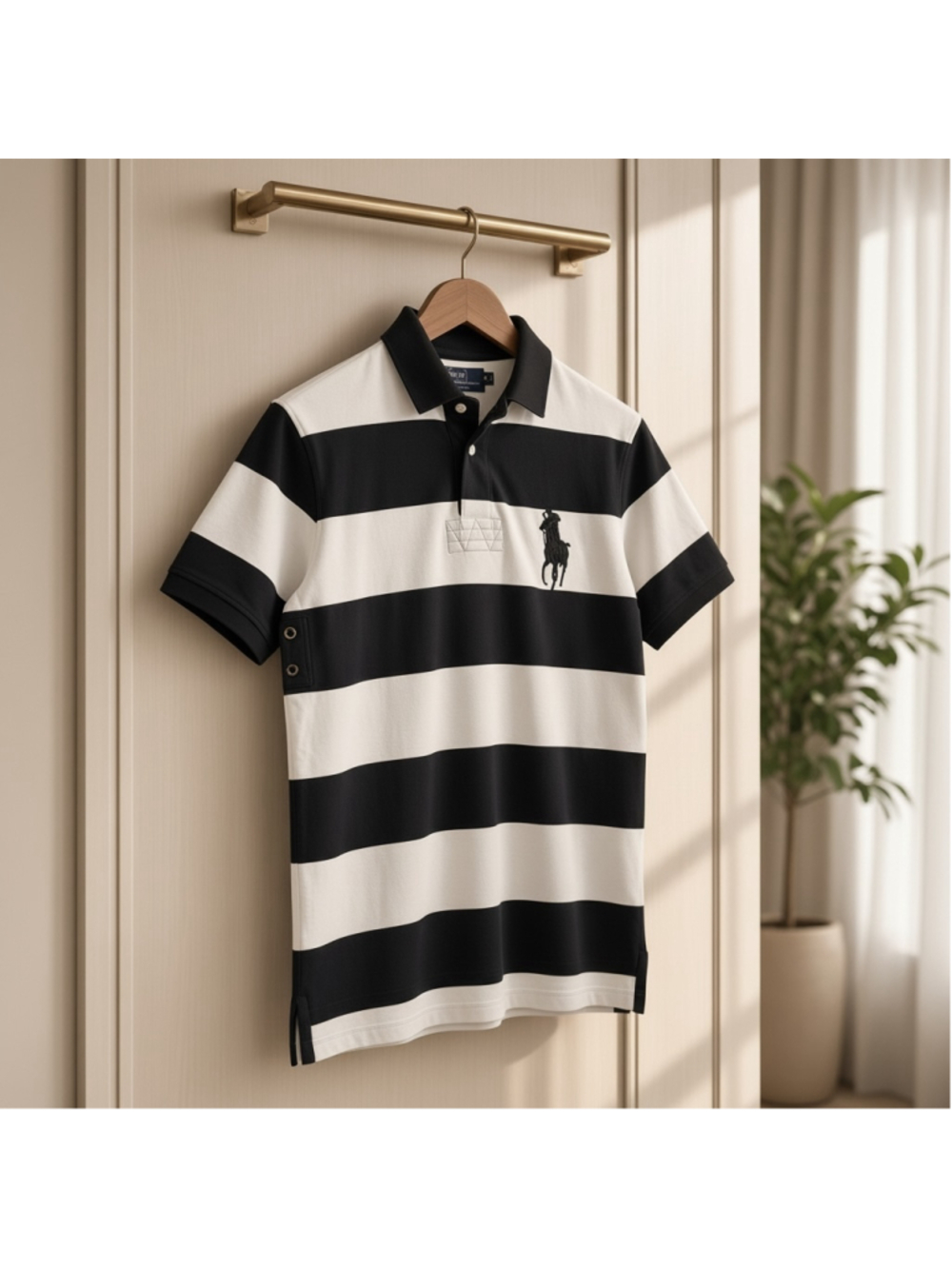 DEADSTOCK Polo Ralph Lauren Big Pony Striped Polo L NWT